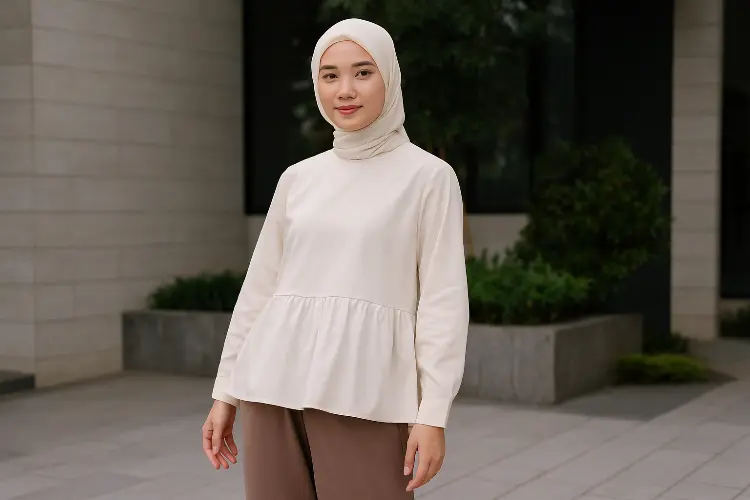 Blus Polos Peplum