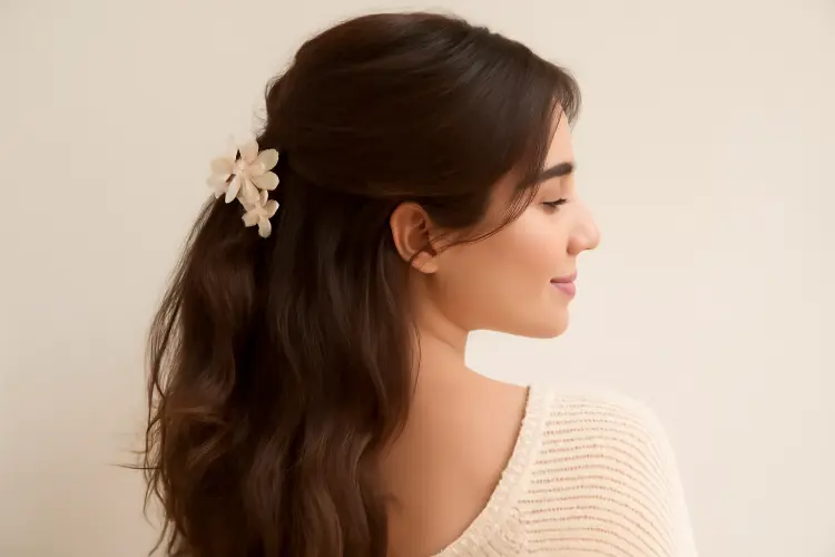 Ide Styling Rambut dengan Floral Claw Clip agar Tampil Manis dan Feminim