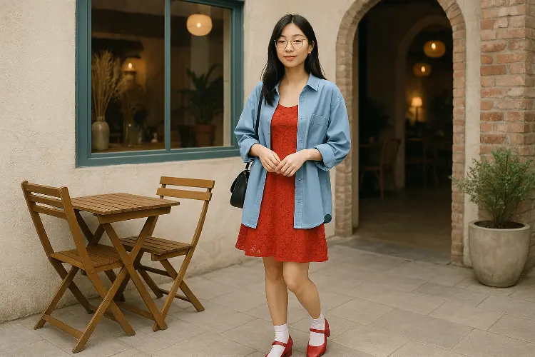 Dress & Oversized Shirt Combo